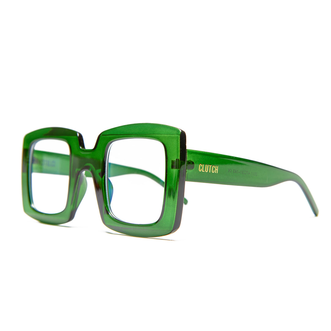 Oversized Square Frame Acetate Sunglasses, Emerald Green Glasses. Sunglasses  Jewelry. Luxury Eyewear.