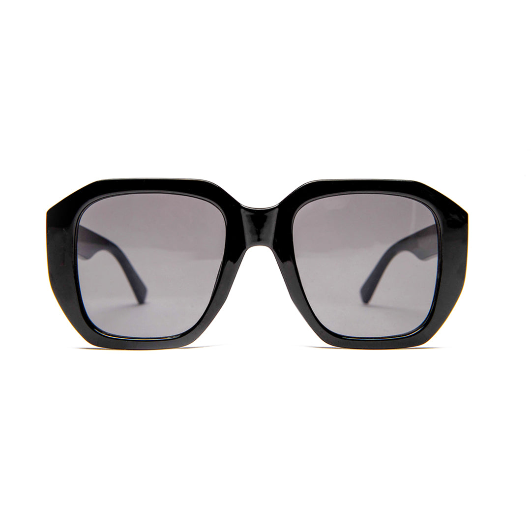 Classic Black Rectangle Oversized Sunnies – Clutch by B